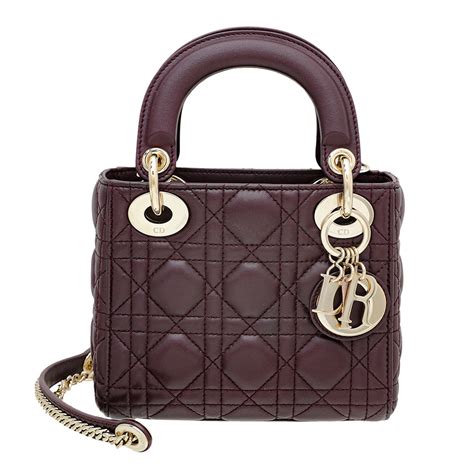 lady dior mini burgundy